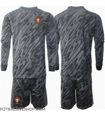 Portugalsko Brankářské Dětské Venkovní Dres ME 2024 Dlouhý Rukáv (+ trenýrky)
